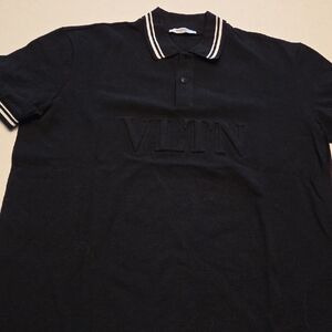 Valentino Black Polo Shirt with White Accents